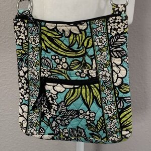Vera Bradley Quilted Crossbody Bag Island Blooms Shoulder Purse Adjustable Strap